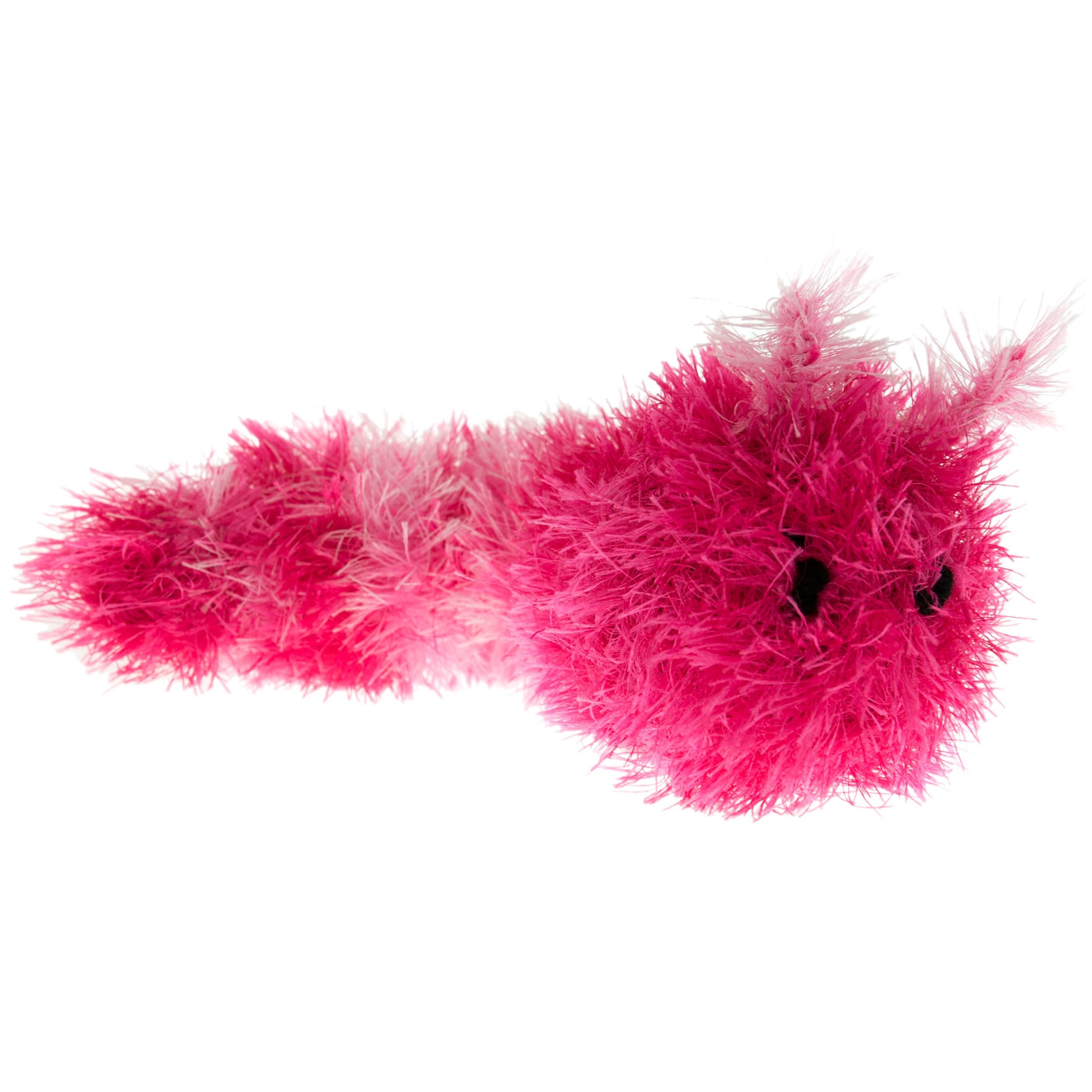 OoMaLoo Handmade Caterpillar Squeaky Dog Toy Medium Pink